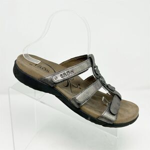 Taos Women's Slide Strappy Sandals Size 9 Silver Casual Summer Footwear